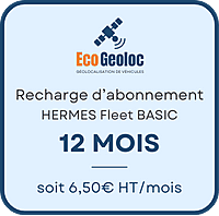 Recharge de 12 mois pour 1 véhicule, soit 6,50€HT/mois.