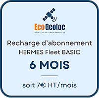 Recharge de 6 mois pour 1 véhicule, soit 7€HT/mois.